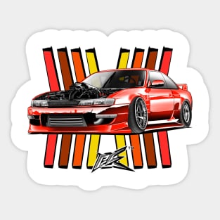 silvia s14 kouki v8 ls1 dragster red Sticker